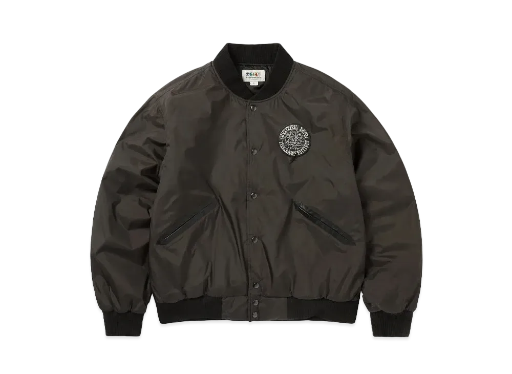 thisisneverthat x Grateful Dead Dancing Bears Baseball Jacket "Brown"