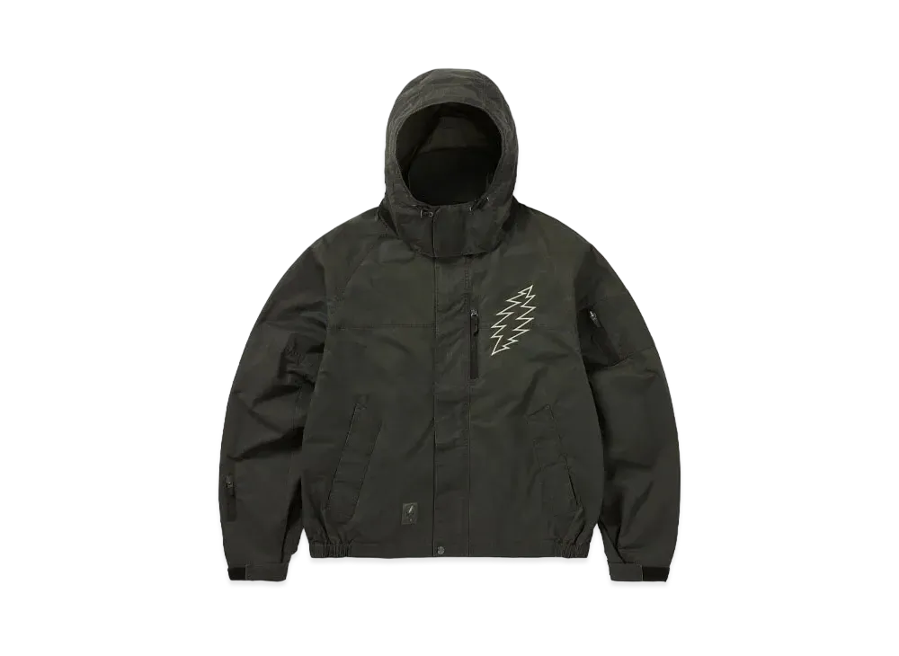 thisisneverthat x Grateful Dead Lightning Bear Wind Jacket "Off Black"