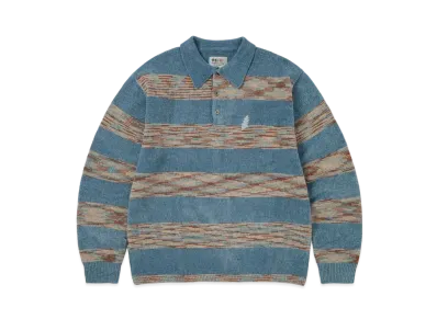 thisisneverthat x Grateful Dead Lightning Velvet Knit Polo "Blue"