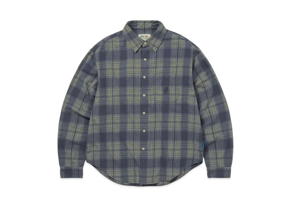 thisisneverthat x Grateful Dead Lightning Bear Plaid Shirt "Blue"