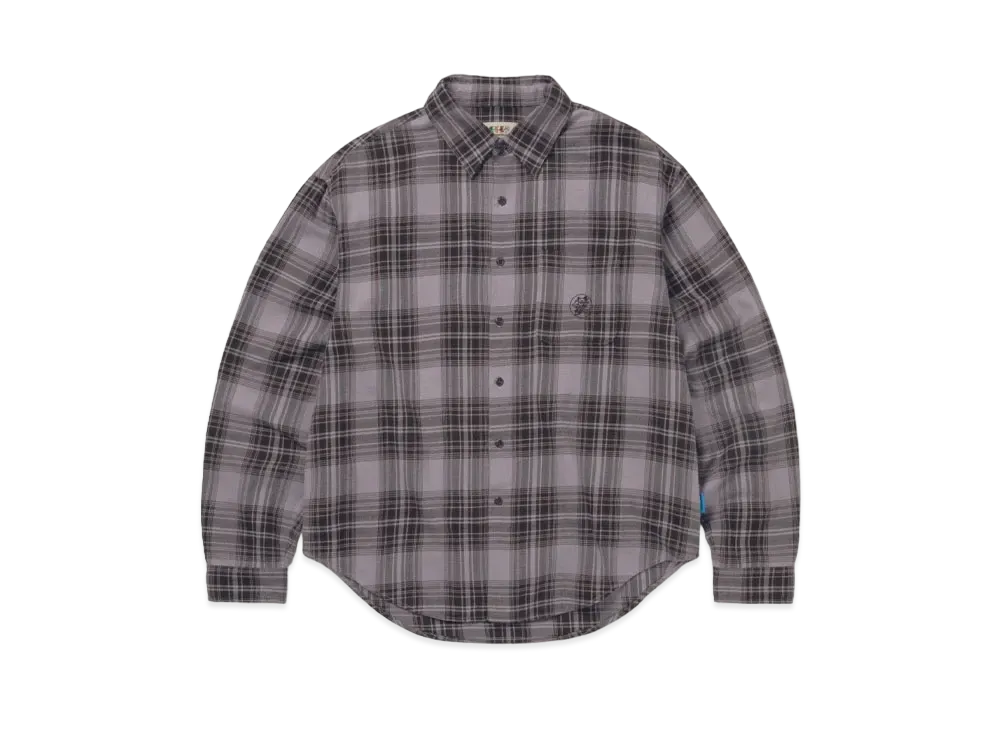 thisisneverthat x Grateful Dead Lightning Bear Plaid Shirt "Lavender"