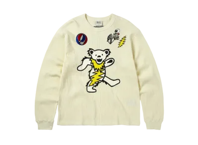 thisisneverthat x Grateful Dead Peace Bears Waffle L/S Top "Off White"
