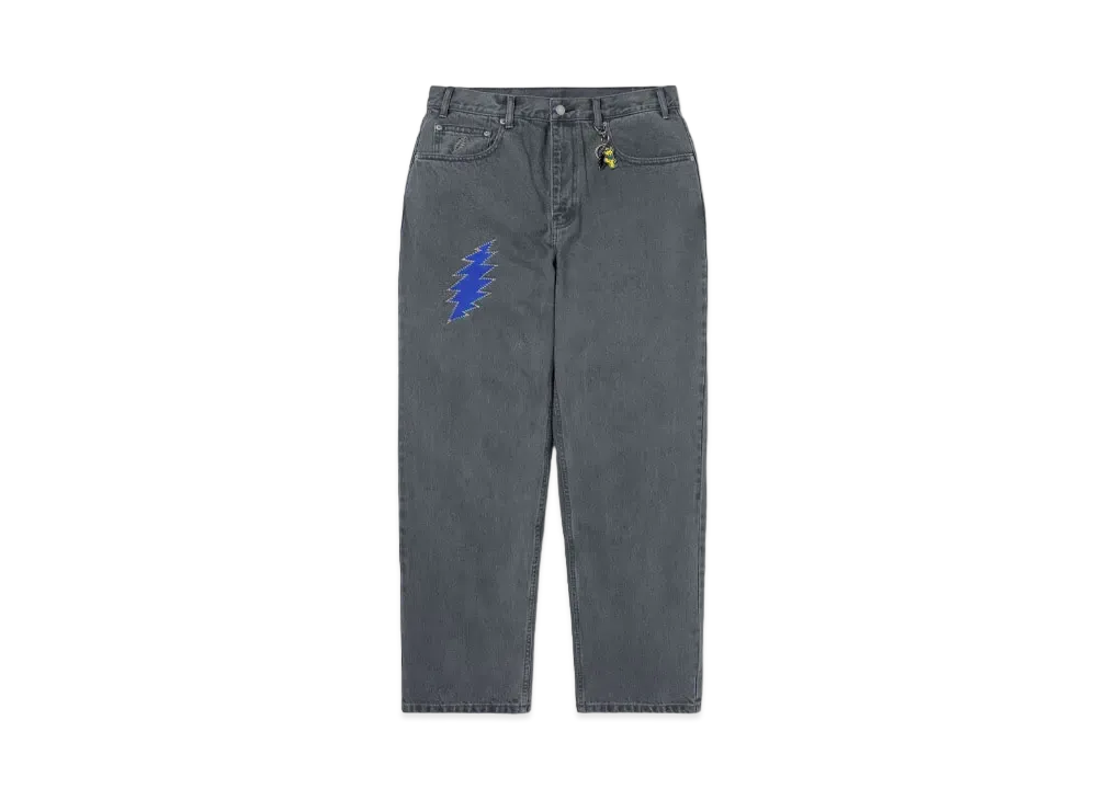 thisisneverthat x Grateful Dead Lightning Relaxed Jeans "Dusty Blue"