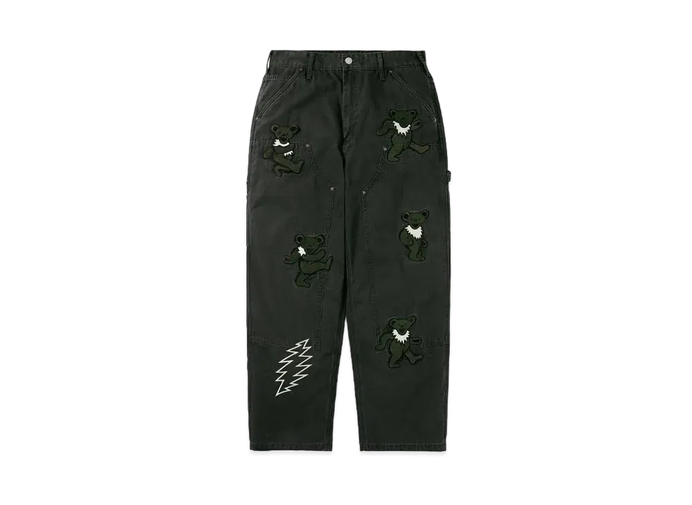 thisisneverthat x Grateful Dead Lightning Double Knee Pant "Off Black"