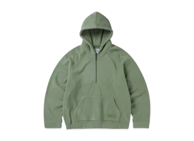 thisisneverthat Hooded Fleece Half Zip Pullover "Green"