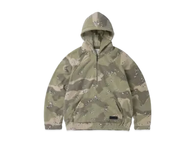 thisisneverthat Hooded Fleece Half Zip Pullover "Camo"