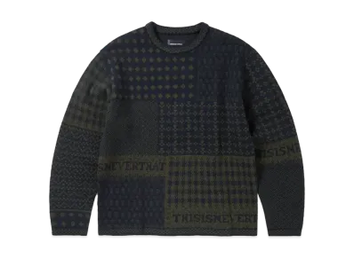 thisisneverthat Block Knit L/S Top "Navy"