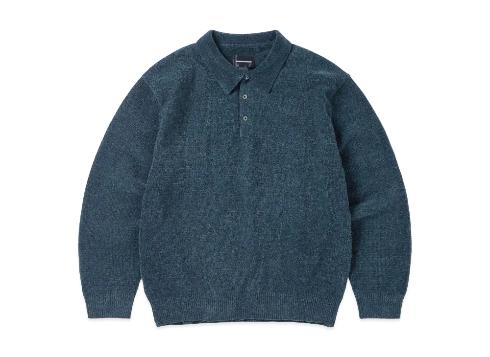 thisisneverthat Velvet Knit Polo "Blue"