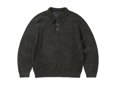 thisisneverthat Velvet Knit Polo "Black"