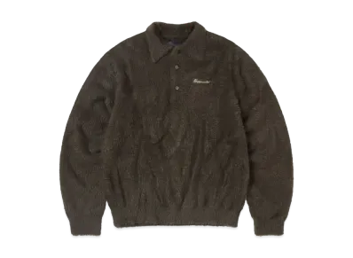 thisisneverthat SCT-Logo Shaggy Knit Polo "Brown"