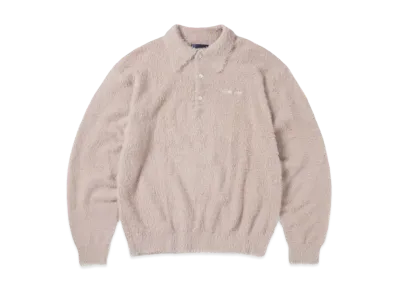 thisisneverthat SCT-Logo Shaggy Knit Polo "Pink"