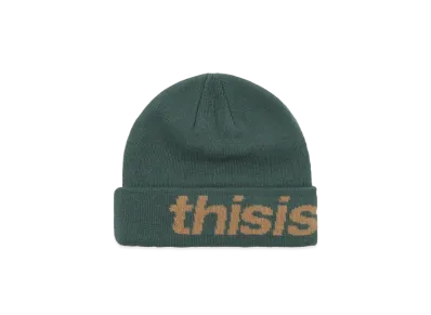 thisisneverthat HSP-Logo Big Cuff Beanie "Moss"