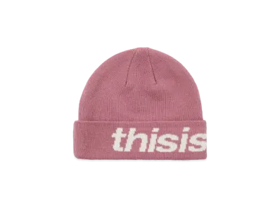 thisisneverthat HSP-Logo Big Cuff Beanie "Dusty Pink"
