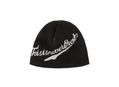 thisisneverthat Script Logo No Cuff Beanie "Black"
