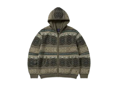 thisisneverthat Hooded Zip Up Sweater "Brown"