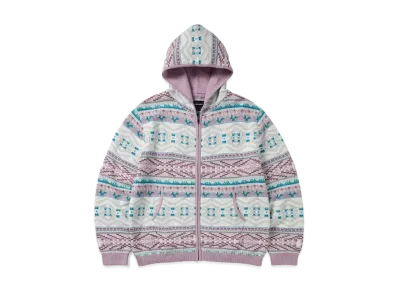 thisisneverthat Hooded Zip Up Sweater "Pink"