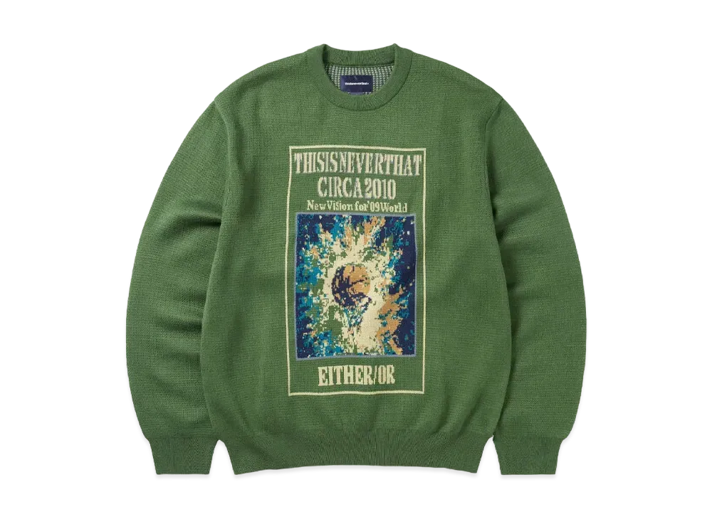 thisisneverthat Basketball Hoop Knit Sweater "Green"