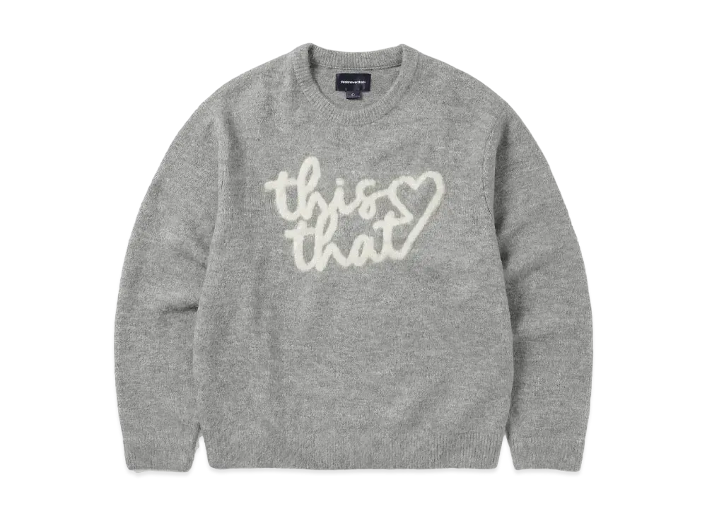 thisisneverthat Heart Logo Knit Sweater "Heather Grey"