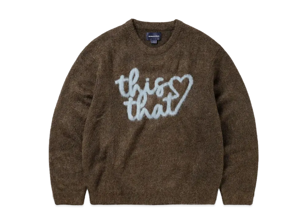 thisisneverthat Heart Logo Knit Sweater "Brown"
