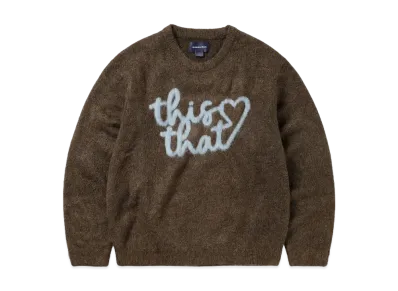 thisisneverthat Heart Logo Knit Sweater "Brown"