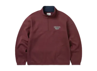 thisisneverthat Half Zip Sweatshirt "Burgundy"