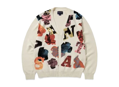 thisisneverthat Broken Logo Cardigan "Ivory"