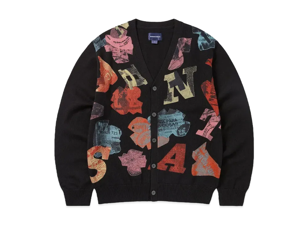 thisisneverthat Broken Logo Cardigan "Black"