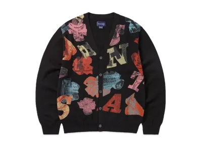 thisisneverthat Broken Logo Cardigan "Black"