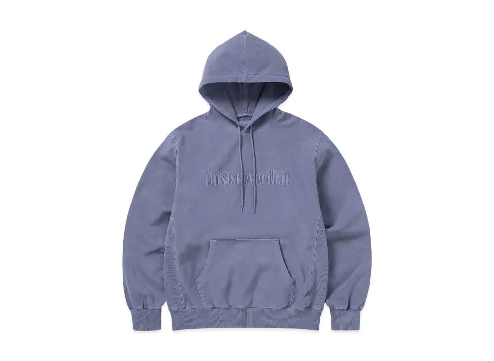 thisisneverthat Overdyed Embroidery Hoodie "Purple Grey"