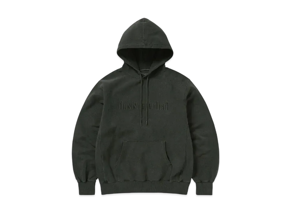 thisisneverthat Overdyed Embroidery Hoodie "Charcoal"