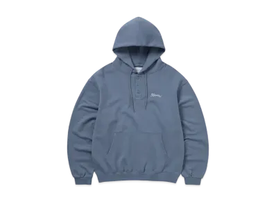 thisisneverthat Quarter Button Hoodie "Steel Blue"