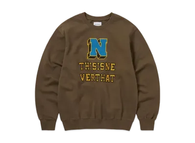 thisisneverthat Cross Stitched Crewneck "Brown"