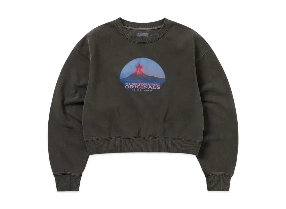thisisneverthat Volcano W Crewneck "Charcoal"