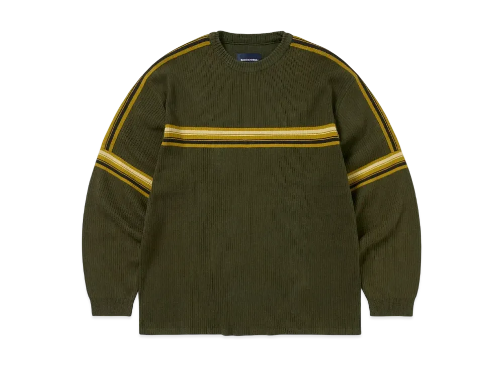 thisisneverthat Striped Knit L/S Top "Olive"