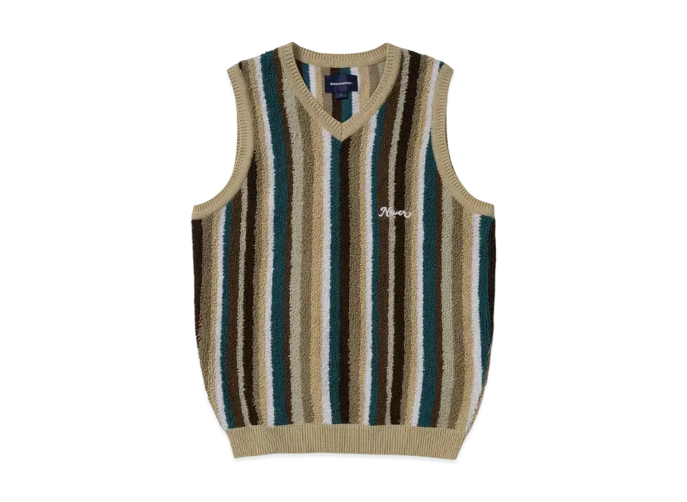 thisisneverthat Striped Knit Vest "Beige"