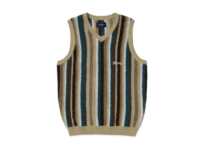 thisisneverthat Striped Knit Vest "Beige"