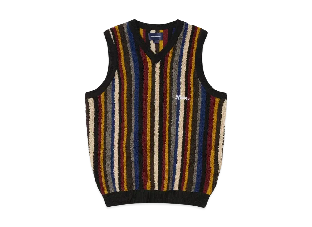 thisisneverthat Striped Knit Vest "Black"