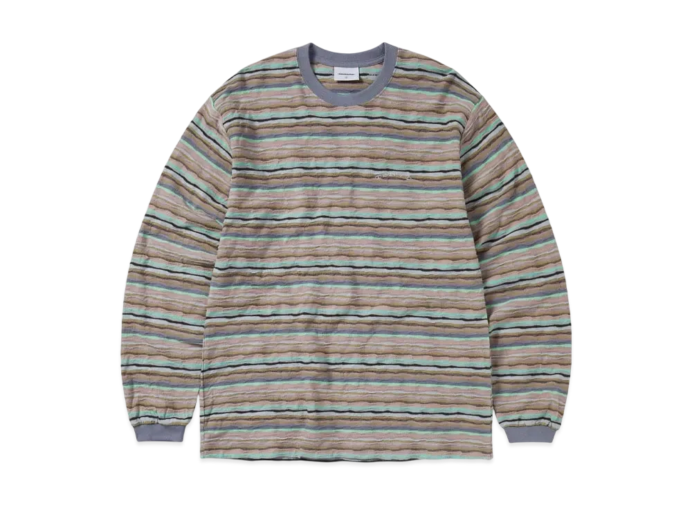 thisisneverthat Wave Jacquard L/S Tee "Pale Peach"