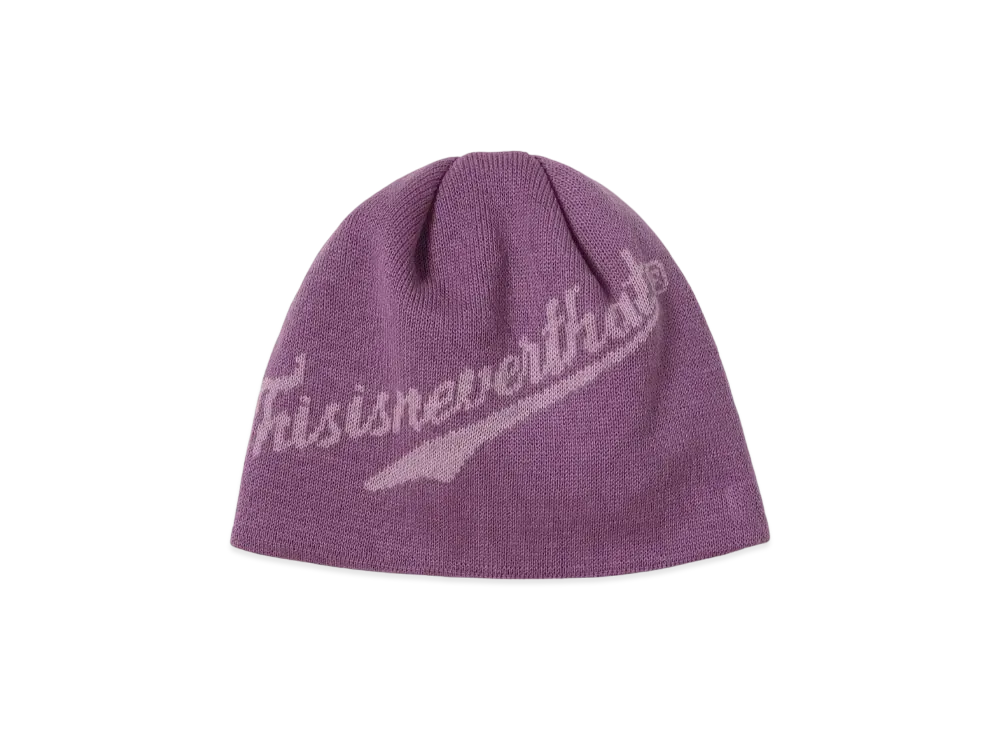 thisisneverthat Script-Logo No Cuff Beanie "Lavender"