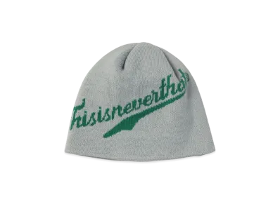 thisisneverthat Script-Logo No Cuff Beanie "Grey"