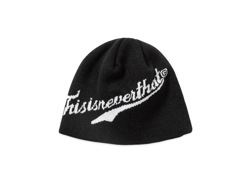 thisisneverthat Script-Logo No Cuff Beanie "Black"