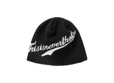 thisisneverthat Script-Logo No Cuff Beanie "Black"