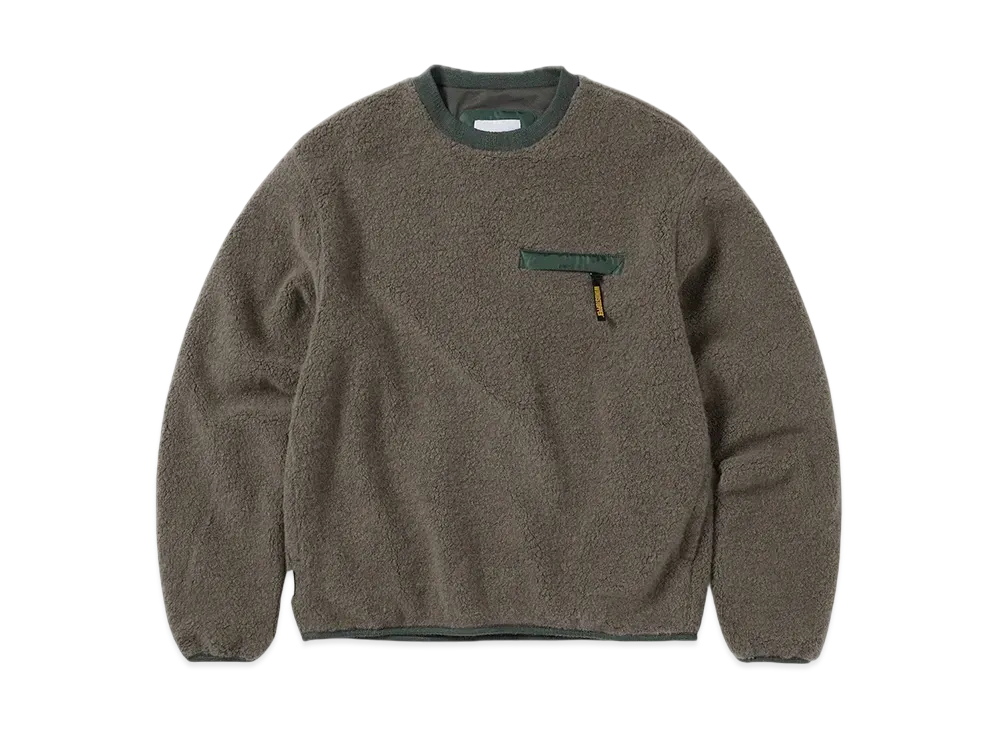 thisisneverthat Gore-Tex Windstopper Wool Fleece Crewneck "Mud"