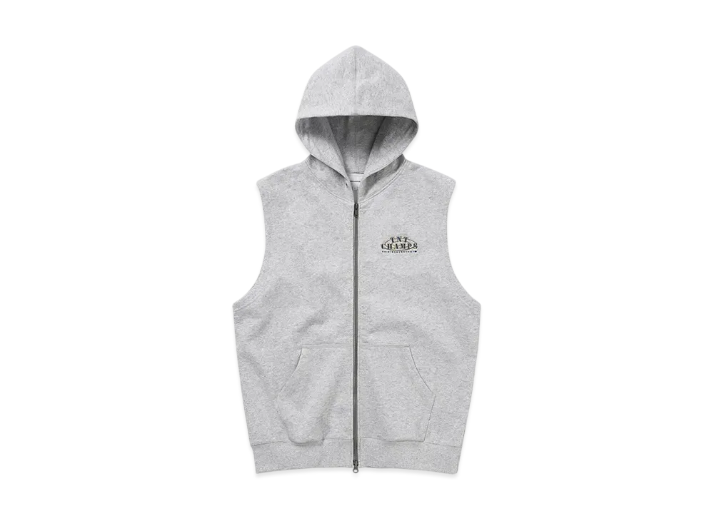 thisisneverthat Sleeveless Zip Up Hoodie "Heather Grey"