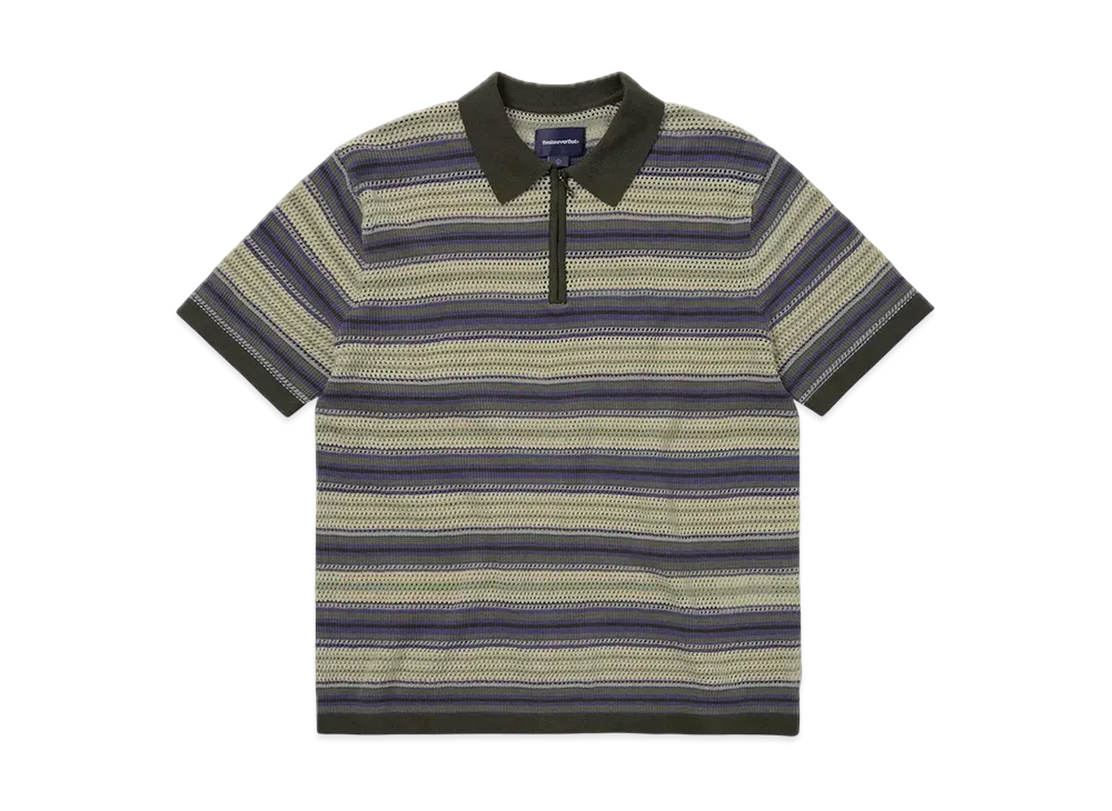 thisisneverthat Striped S/S Knit Polo "Ivory"