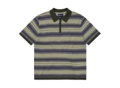 thisisneverthat Striped S/S Knit Polo "Ivory"