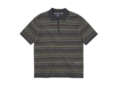 thisisneverthat Striped S/S Knit Polo "Grey"