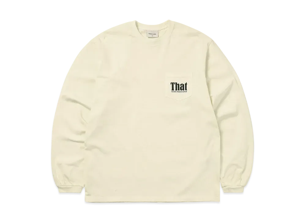 thisisneverthat That Pocket L/S Tee "Ivory"