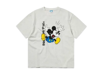 thisisneverthat x Disney Mickey Jumping Tee "Light Heather Grey"