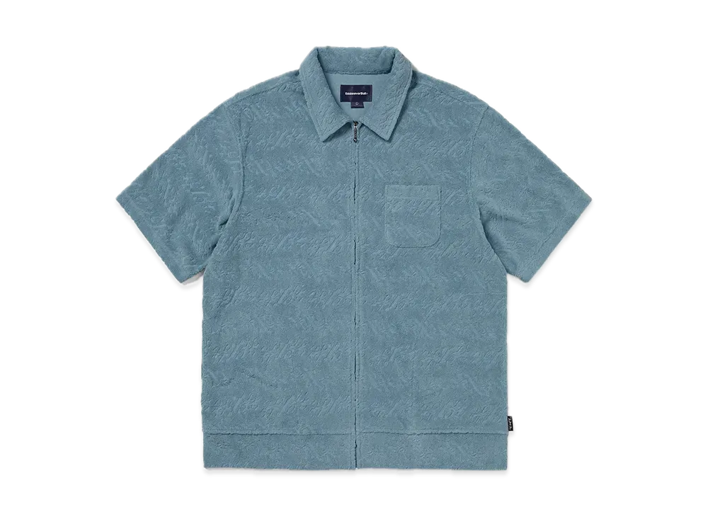 thisisneverthat Terry S/S Zip Shirt "Blue"